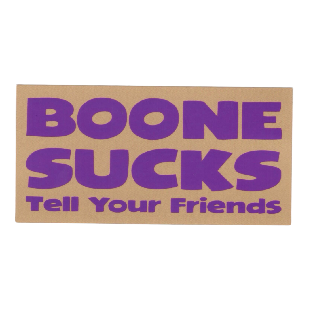 Boone Sucks Sticker - tan/purple – Recess