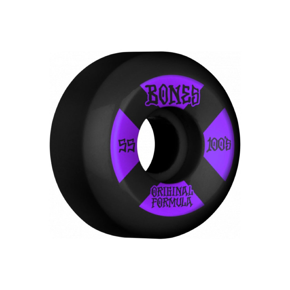 100's Skateboard Wheels - Black/Purple Recess